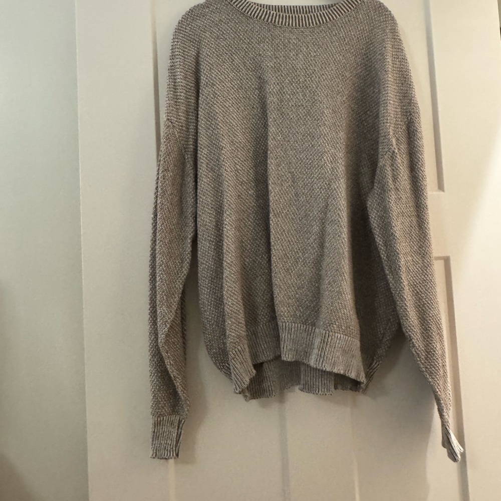 Lee Sport Knit Sweater in Brown and Cream